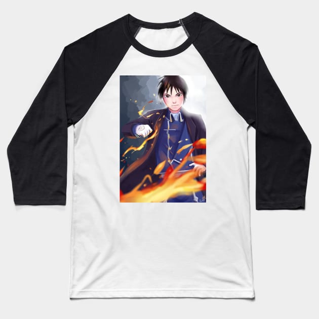 Roy Mustang - FMA Baseball T-Shirt by HoPiuFame